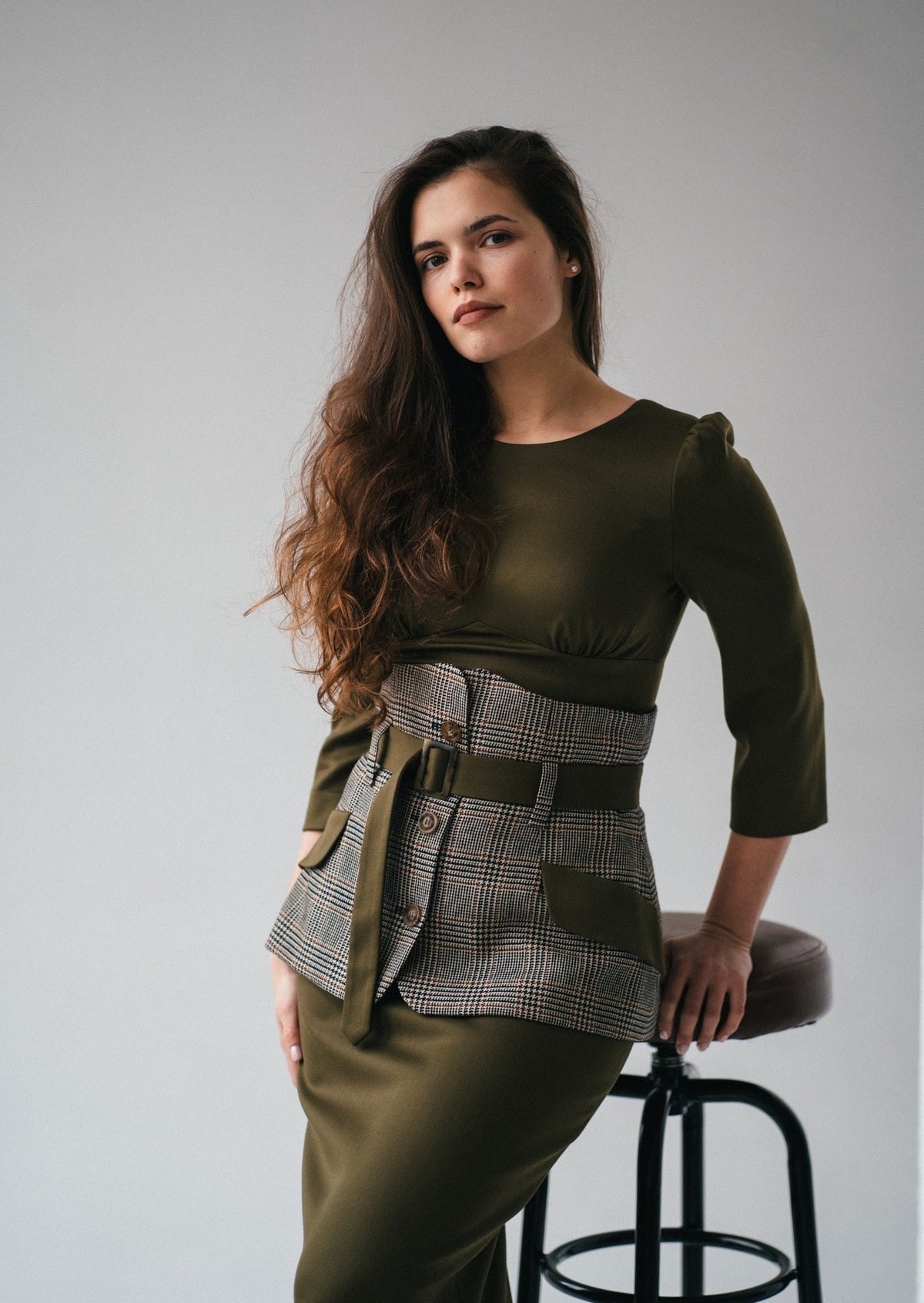 Peplum belt of premium Italian wool