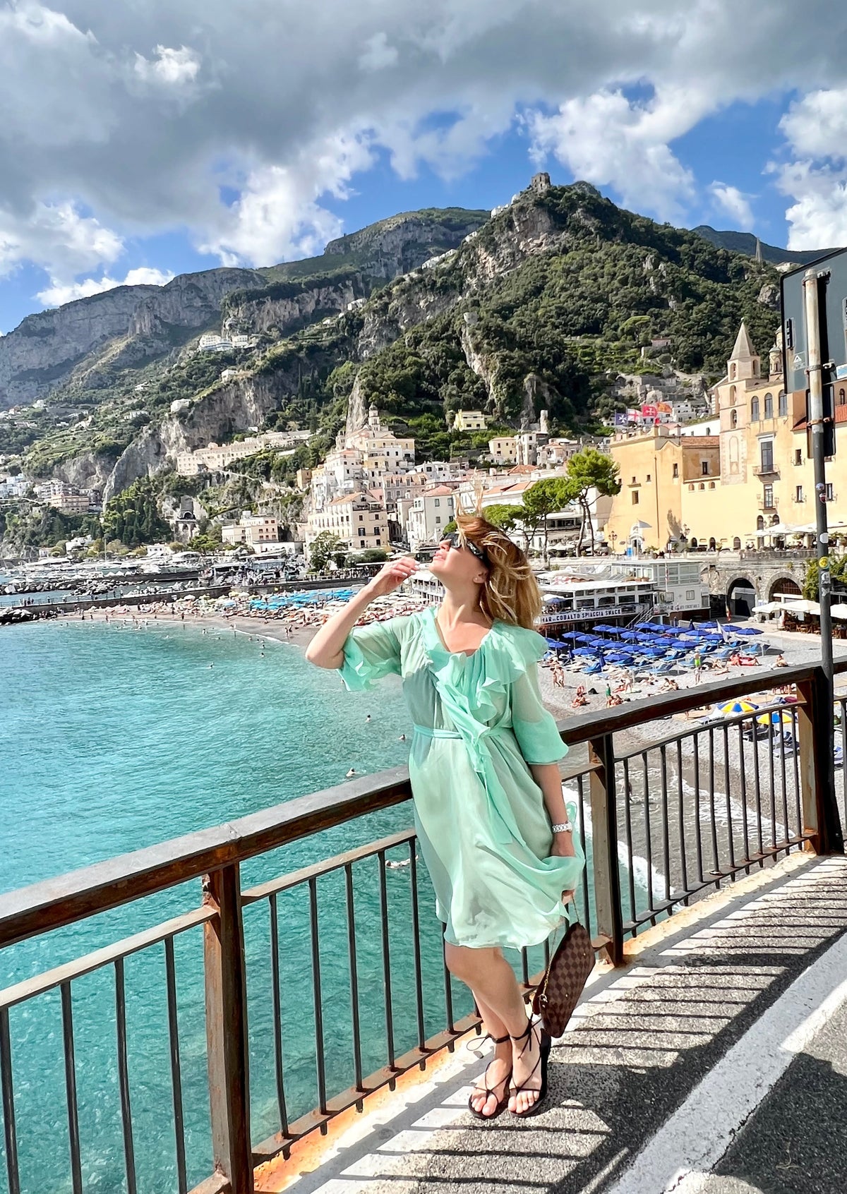 Turquoise Ruffle Midi Dress | Aqua Cocktail Guest Dress, Romantic Evening Wear