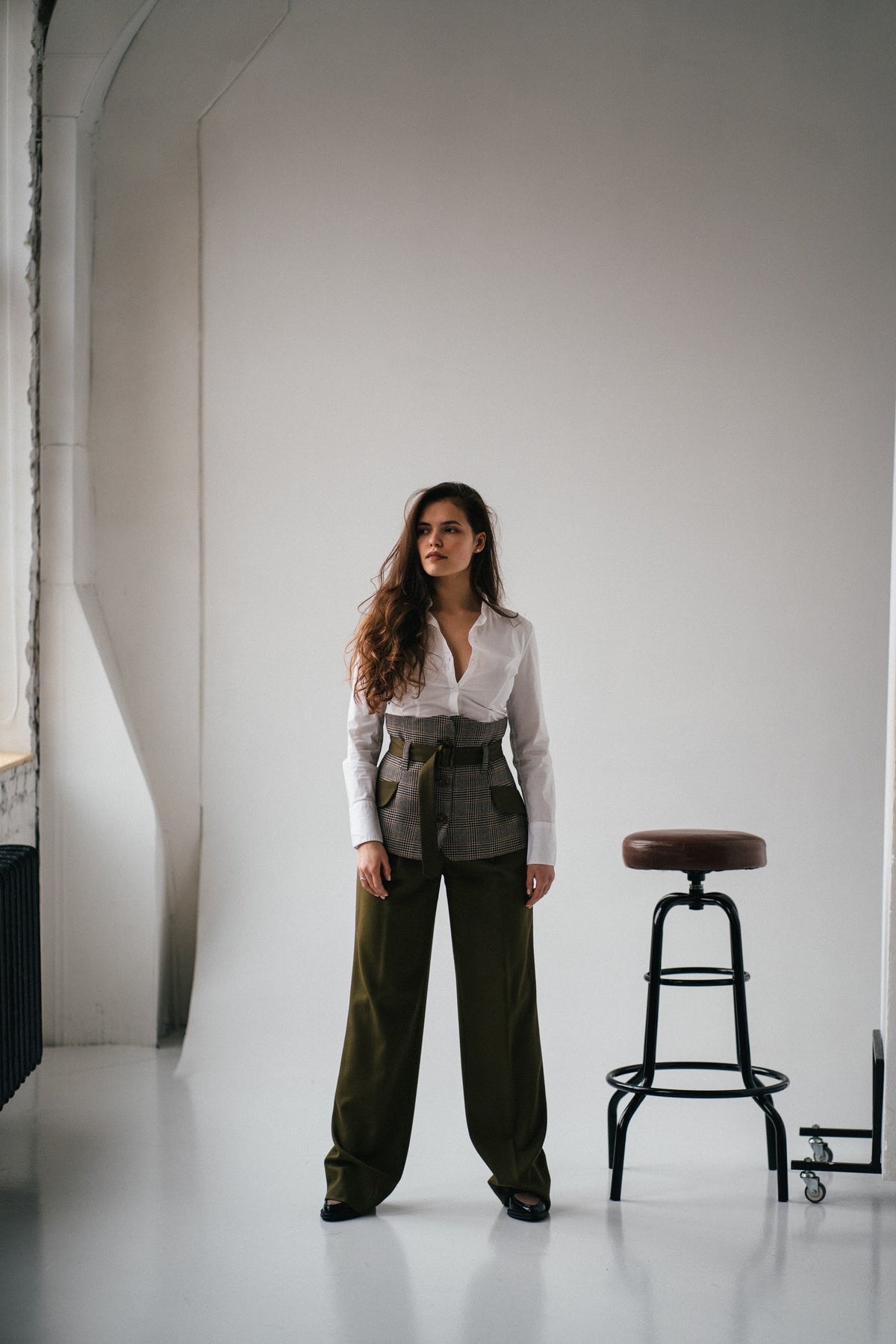 Peplum belt of premium Italian wool