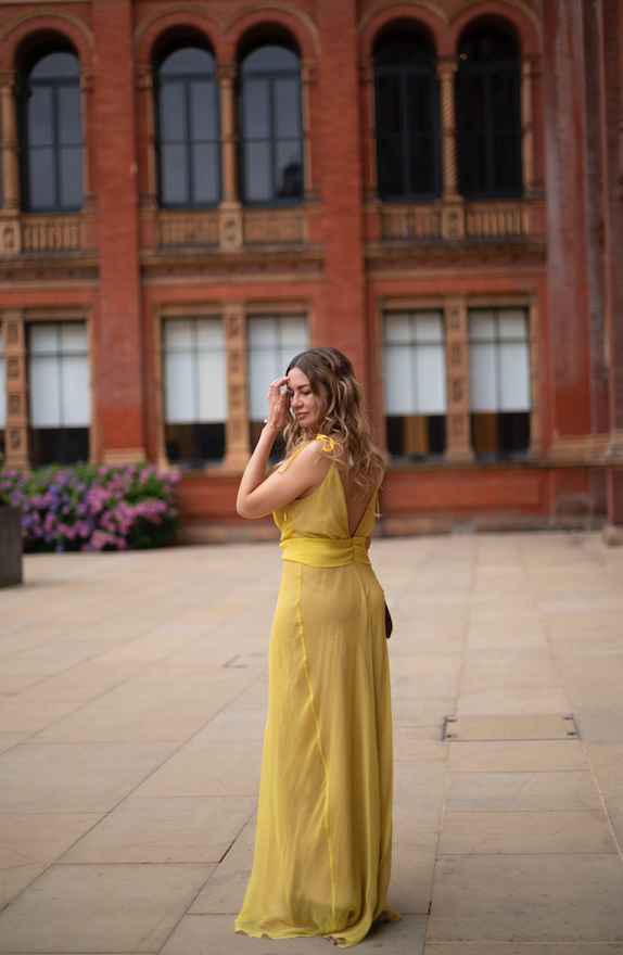 Silk Chiffon Maxi Sheer Dress Slip on Straps Minimalist Fall Clothing and Simple Wedding Dress